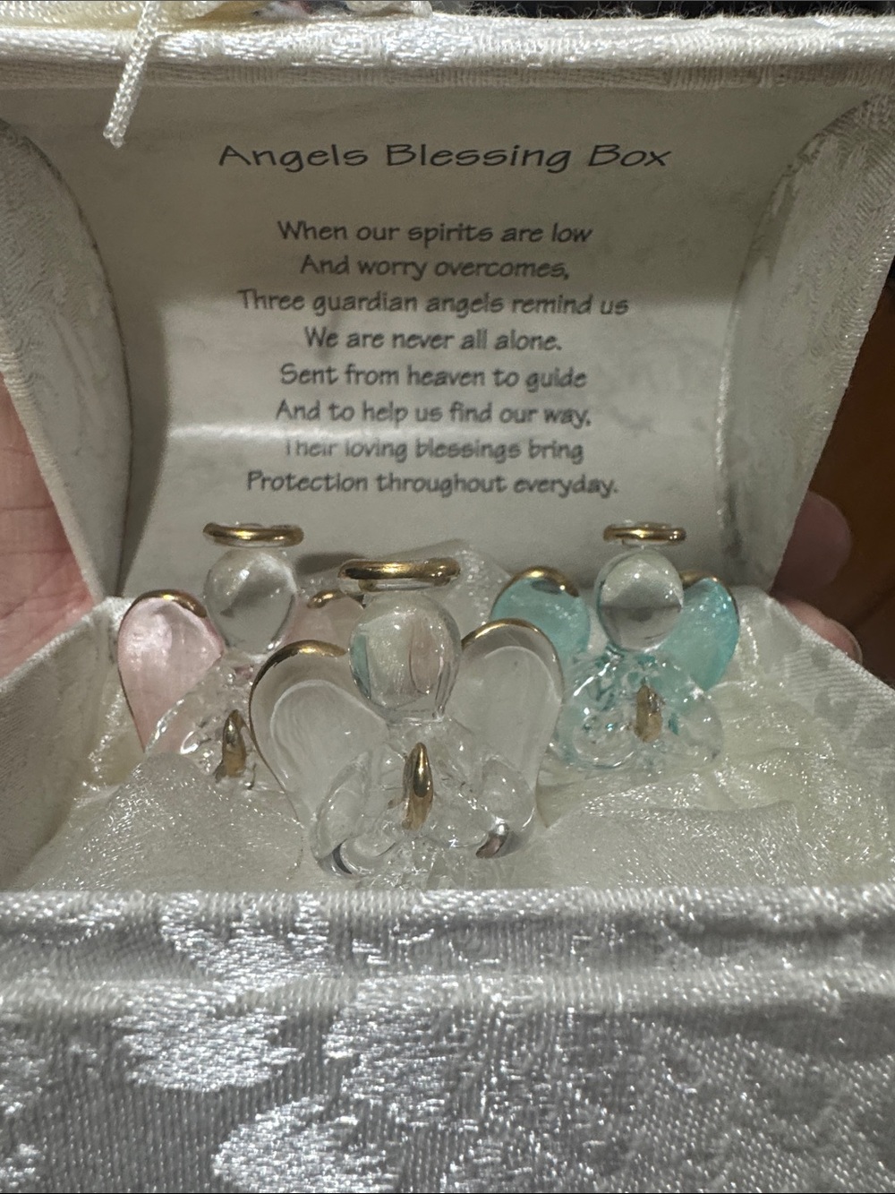 Glass Angels Blessing Box  Set